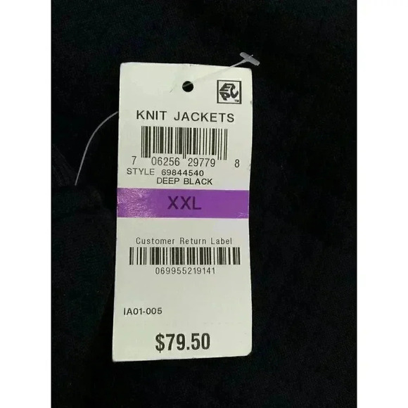 International Concepts Womens Quilted Jacket Black Zip Pockets Mock Neck XXL New - Picture 3 of 8